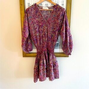Zimmerman Smocked Paisley Mini dress Size 0